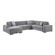 9624GY*42RLC 4-Piece Sectional with Left Chaise and Pull-out Bed - 9624GY*42RLC