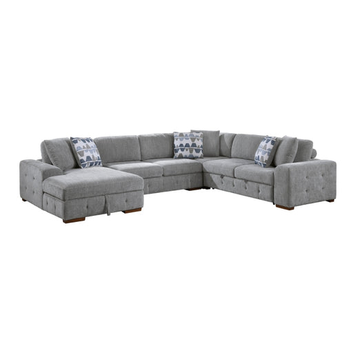 9624GY*42RLC 4-Piece Sectional with Left Chaise and Pull-out Bed - 9624GY*42RLC