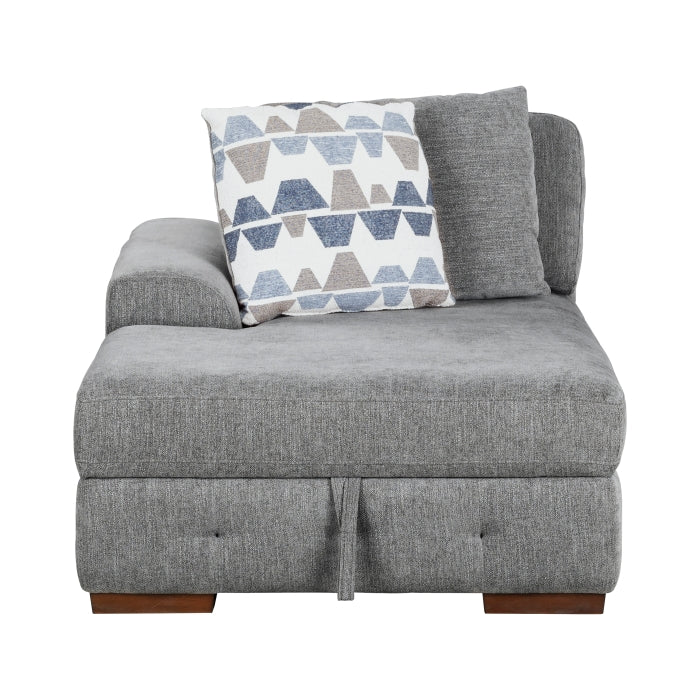 9624GY*42RLC 4-Piece Sectional with Left Chaise and Pull-out Bed - 9624GY*42RLC