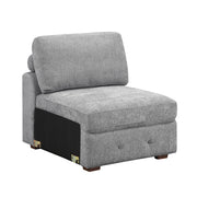 9624GY*52L1ACRC (5)5-Piece Sectional with Right Chaise and Pull-out Bed - 9624GY*52L1ACRC
