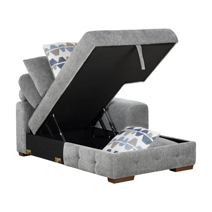 9624GY*52L1ACRC (5)5-Piece Sectional with Right Chaise and Pull-out Bed - 9624GY*52L1ACRC