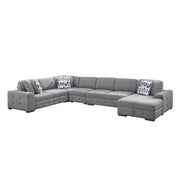 9624GY*52L1ACRC (5)5-Piece Sectional with Right Chaise and Pull-out Bed - 9624GY*52L1ACRC