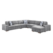 9624GY*52L1ACRC (5)5-Piece Sectional with Right Chaise and Pull-out Bed - 9624GY*52L1ACRC