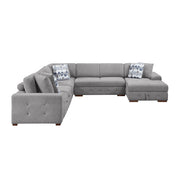9624GY*52L1ACRC (5)5-Piece Sectional with Right Chaise and Pull-out Bed - 9624GY*52L1ACRC