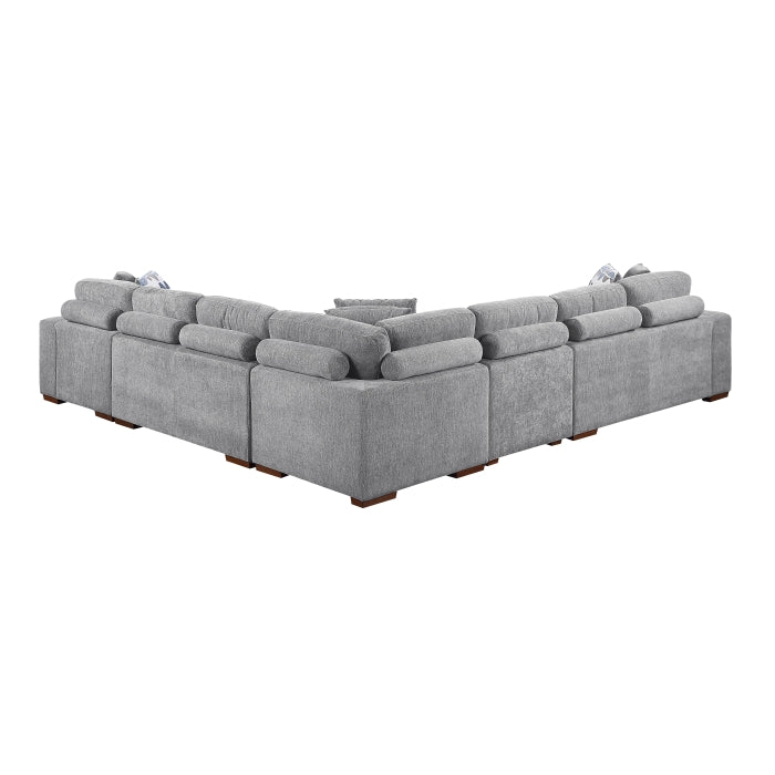 9624GY*52L1ACRC (5)5-Piece Sectional with Right Chaise and Pull-out Bed - 9624GY*52L1ACRC