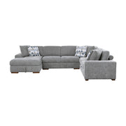 9624GY*5LC2R 5-Piece Sectional with Left Chaise, Pull-out Bed and Ottoman - 9624GY*5LC2R