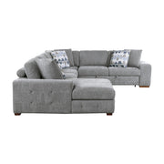 9624GY*5LC2R 5-Piece Sectional with Left Chaise, Pull-out Bed and Ottoman - 9624GY*5LC2R