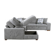 9624GY*5LC2R 5-Piece Sectional with Left Chaise, Pull-out Bed and Ottoman - 9624GY*5LC2R