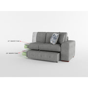 9624GY*5LC2R 5-Piece Sectional with Left Chaise, Pull-out Bed and Ottoman - 9624GY*5LC2R