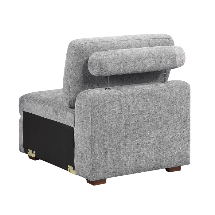 9624GY-AC Armless Chair - 9624GY-AC