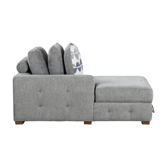 9624GY-LC Left Side Chaise with Hidden Storage - 9624GY-LC