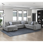 9624GY-LC Left Side Chaise with Hidden Storage - 9624GY-LC