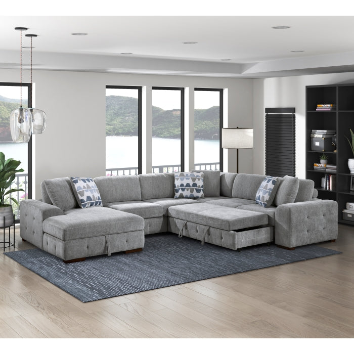 9624GY-LC Left Side Chaise with Hidden Storage - 9624GY-LC