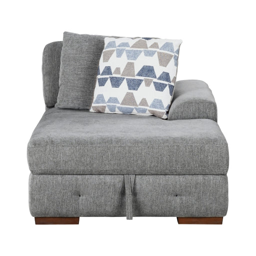 9624GY-RC Right Side Chaise with Hidden Storage - 9624GY-RC
