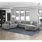 9624GY-RC Right Side Chaise with Hidden Storage - 9624GY-RC