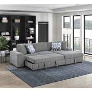 9624GY-RC Right Side Chaise with Hidden Storage - 9624GY-RC