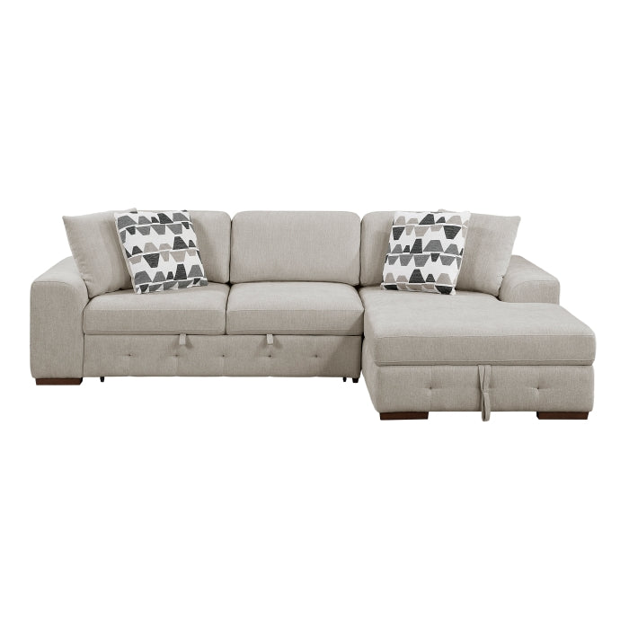 9624TP*22LRC 2-Piece Sectional with Right Chaise and Pull-out Bed - 9624TP*22LRC