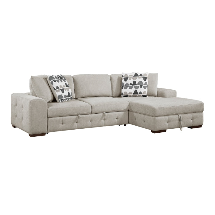 9624TP*22LRC 2-Piece Sectional with Right Chaise and Pull-out Bed - 9624TP*22LRC