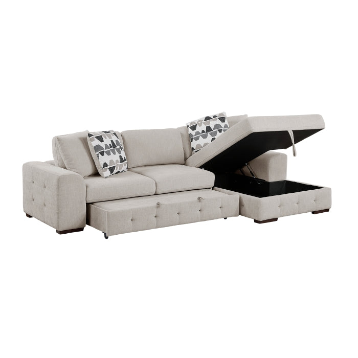 9624TP*22LRC 2-Piece Sectional with Right Chaise and Pull-out Bed - 9624TP*22LRC