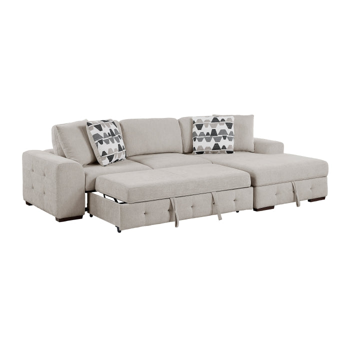 9624TP*22LRC 2-Piece Sectional with Right Chaise and Pull-out Bed - 9624TP*22LRC