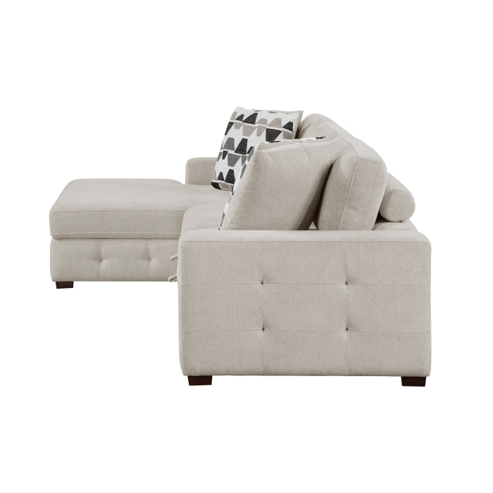 9624TP*2LC2R 2-Piece Sectional with Left Chaise and Pull-out Bed - 9624TP*2LC2R
