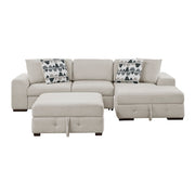 9624TP*32LRC 3-Piece Sectional with Right Chaise, Pull-out Bed and Ottoman - 9624TP*32LRC