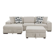 9624TP*3LC2R 3-Piece Sectional with Left Chaise, Pull-out Bed and Ottoman - 9624TP*3LC2R