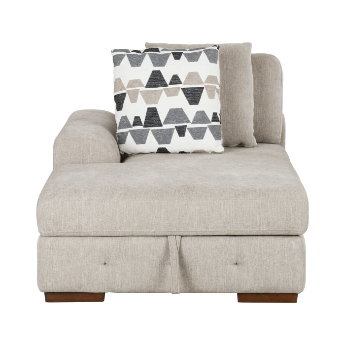 9624TP*3LC2R 3-Piece Sectional with Left Chaise, Pull-out Bed and Ottoman - 9624TP*3LC2R