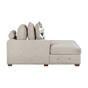 9624TP*3LC2R 3-Piece Sectional with Left Chaise, Pull-out Bed and Ottoman - 9624TP*3LC2R