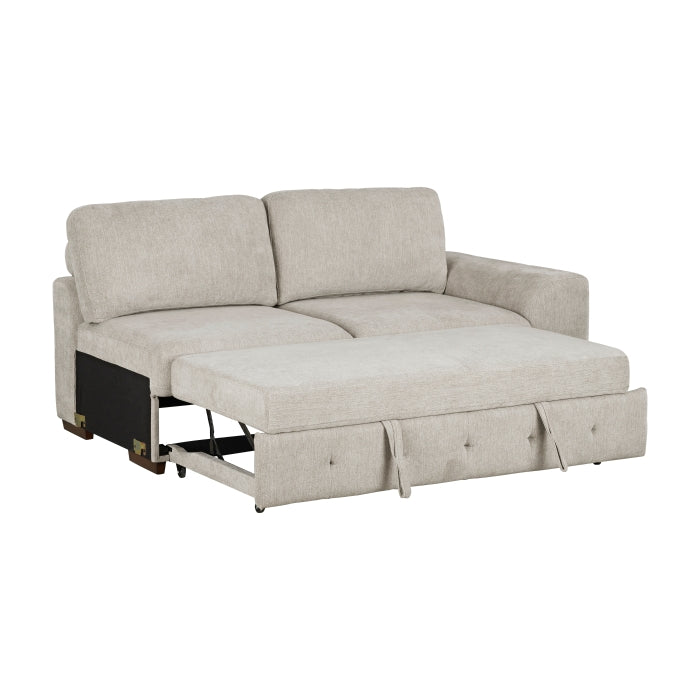 9624TP*3LC2R 3-Piece Sectional with Left Chaise, Pull-out Bed and Ottoman - 9624TP*3LC2R