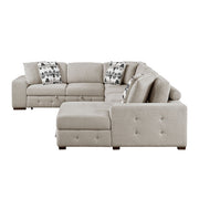 9624TP*42LRC 4-Piece Sectional with Right Chaise and Pull-out Bed - 9624TP*42LRC