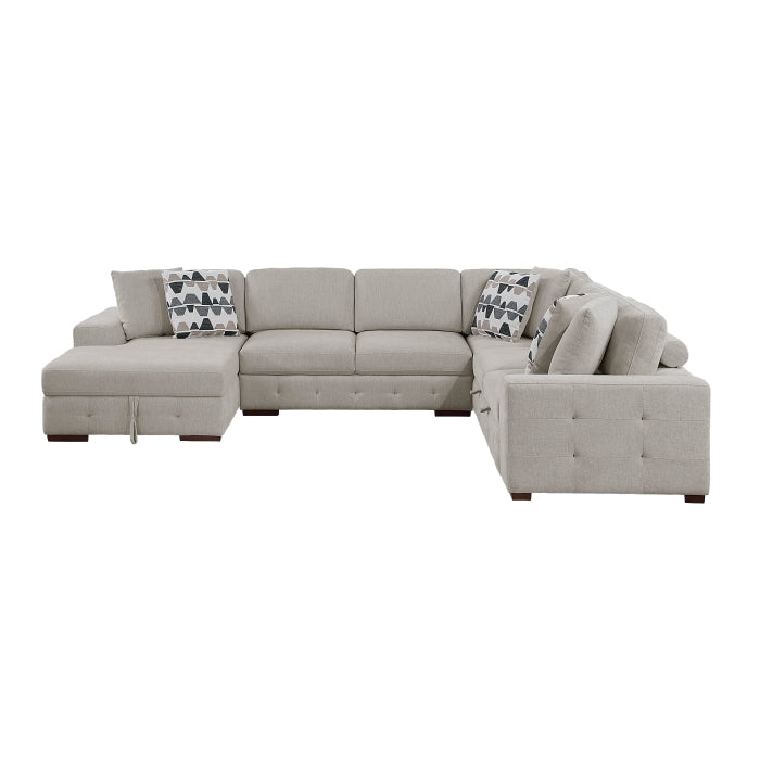 9624TP*42RLC 4-Piece Sectional with Left Chaise and Pull-out Bed - 9624TP*42RLC