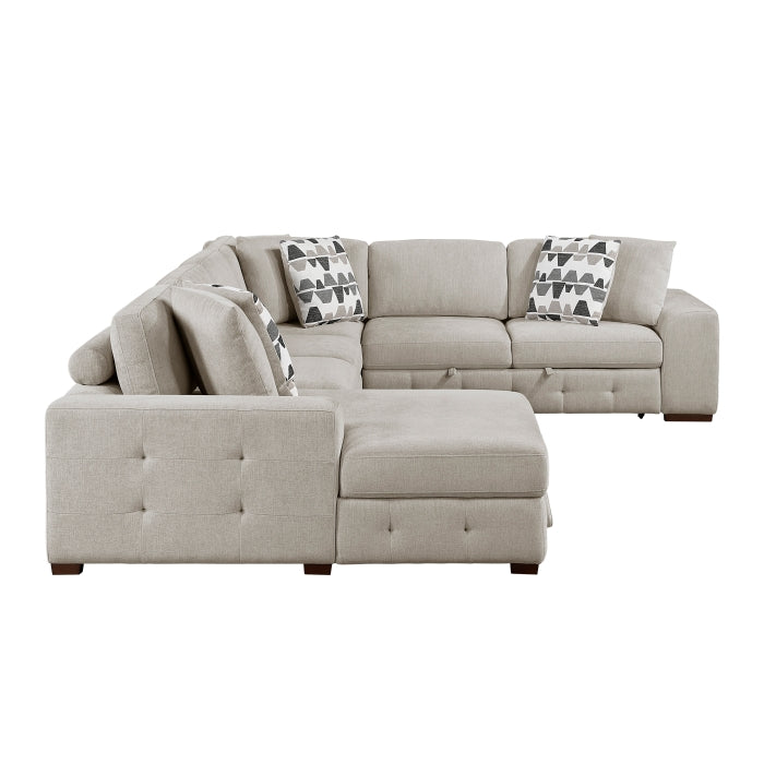 9624TP*42RLC 4-Piece Sectional with Left Chaise and Pull-out Bed - 9624TP*42RLC