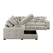 9624TP*42RLC 4-Piece Sectional with Left Chaise and Pull-out Bed - 9624TP*42RLC