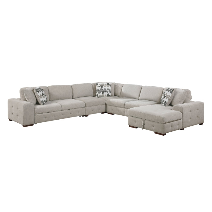 9624TP*52L1ACRC (5)5-Piece Sectional with Right Chaise and Pull-out Bed - 9624TP*52L1ACRC