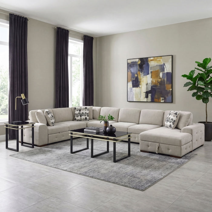 9624TP*52L1ACRC (5)5-Piece Sectional with Right Chaise and Pull-out Bed - 9624TP*52L1ACRC