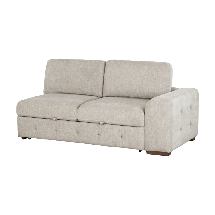 9624TP*5LC2R 5-Piece Sectional with Left Chaise, Pull-out Bed and Ottoman - 9624TP*5LC2R