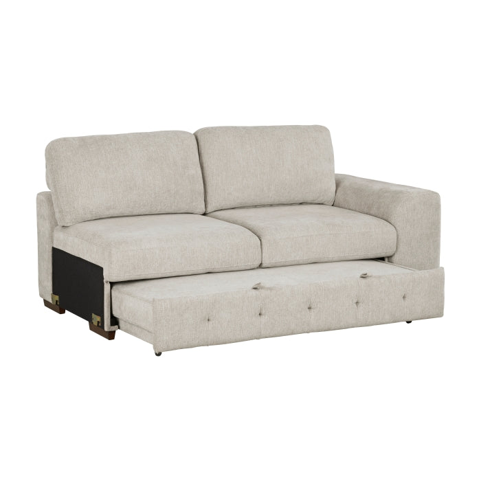 9624TP*5LC2R 5-Piece Sectional with Left Chaise, Pull-out Bed and Ottoman - 9624TP*5LC2R