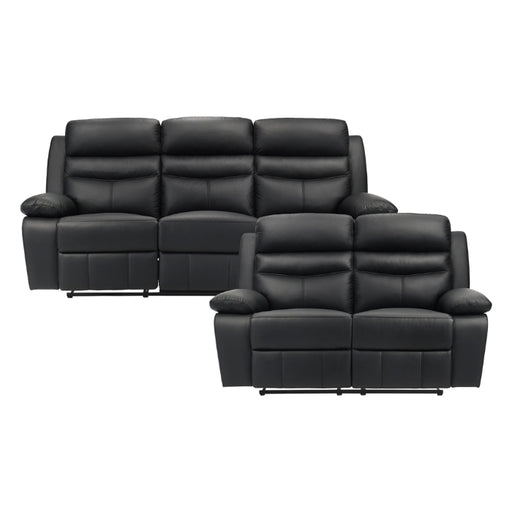 9628BLK*2 2pc Set: Sofa, Love - 9628BLK*2