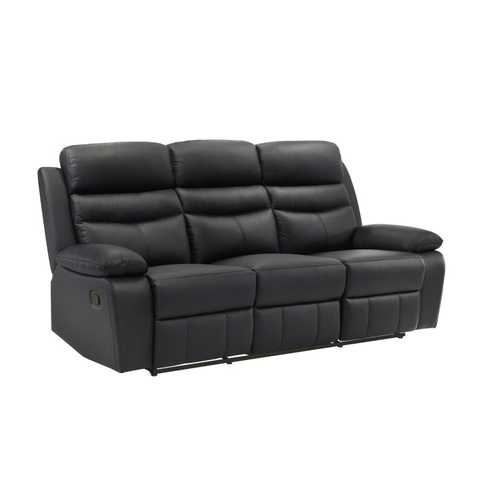 9628BLK*2 2pc Set: Sofa, Love - 9628BLK*2