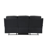 9628BLK*2 2pc Set: Sofa, Love - 9628BLK*2