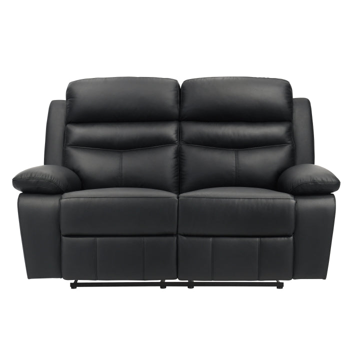 9628BLK*2 2pc Set: Sofa, Love - 9628BLK*2