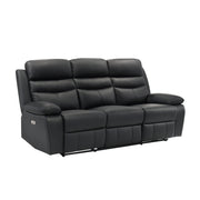 9628BLK*2PW 2pc Set: Sofa, Love (Power) - 9628BLK*2PW