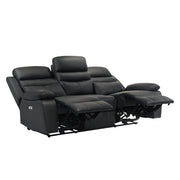 9628BLK*2PW 2pc Set: Sofa, Love (Power) - 9628BLK*2PW