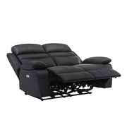 9628BLK*2PW 2pc Set: Sofa, Love (Power) - 9628BLK*2PW