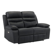 9628BLK-2PW Power Double Reclining Love Seat - 9628BLK-2PW