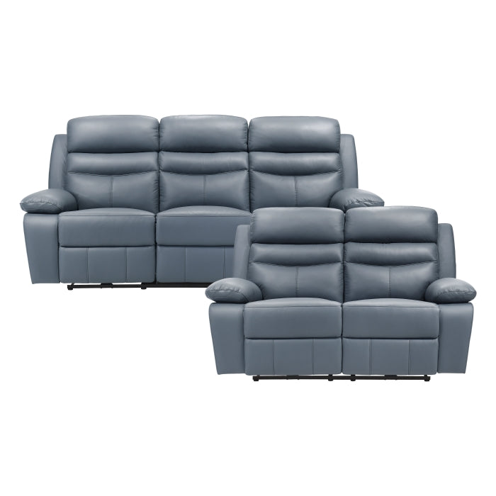 9628BUE*2PW 2pc Set: Sofa, Love (Power) - 9628BUE*2PW