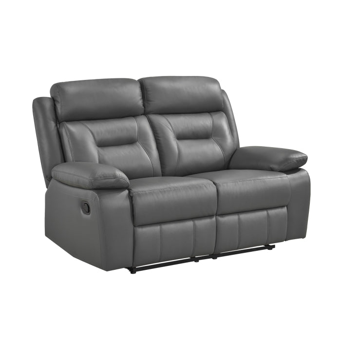 9629DGY-2 Double Reclining Love Seat - 9629DGY-2