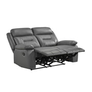 9629DGY-2 Double Reclining Love Seat - 9629DGY-2