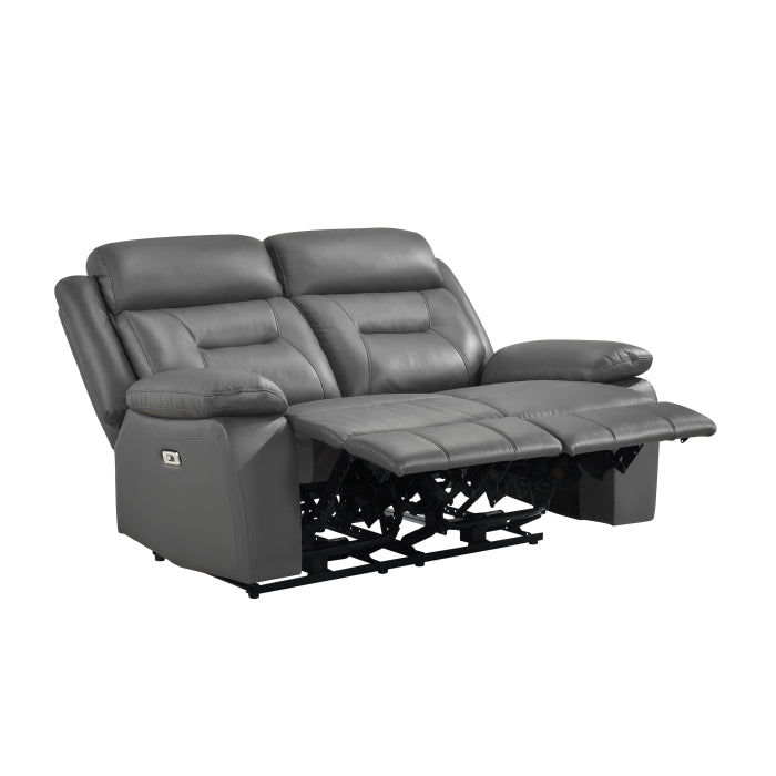 9629DGY*2PW 2pc Set: Sofa, Love (Power) - 9629DGY*2PW